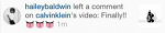 Hailey Baldwin le gusta Justin Bieber y Calvin Klein Drum Video