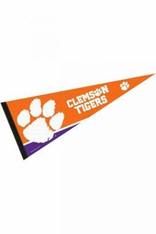 College Flags & Banners Co. Clemson Tigers Pennant Teljes méretű filc