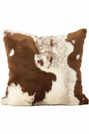 Urban Faux jastuk od goveđe kože ispunjen poli poliranom gumom